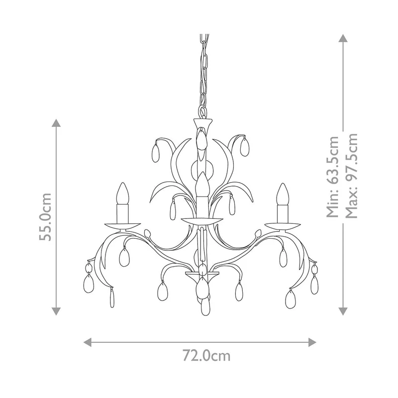 Suspension Bronze Chandelier