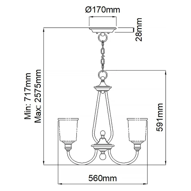 Suspension Laiton Classique