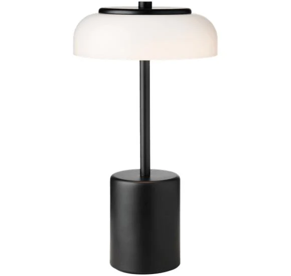 Blossi Mini Portable Bordlampe - Nuura (Sort/Opal, Genopladelig, USB-C)