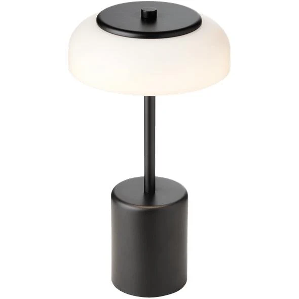 Blossi Mini Portable Bordlampe - Nuura (Sort/Opal, Genopladelig, USB-C)