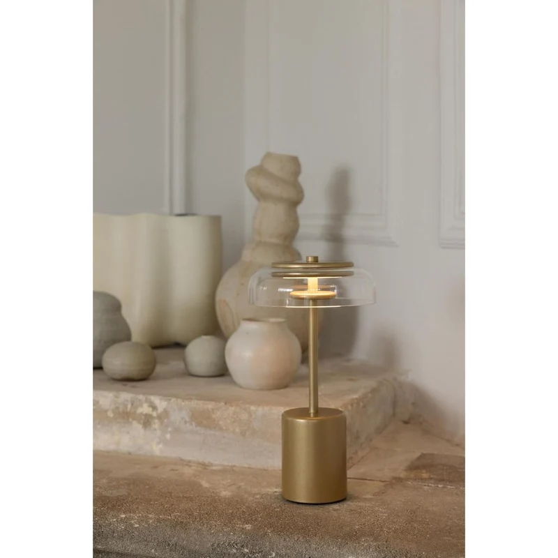 Blossi Mini Portable Bordlampe - Nuura (Nordic Gold, Klar, Genopladelig)