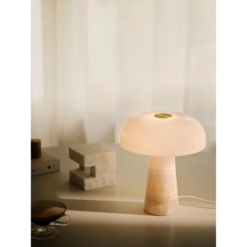 GLOSSY MINI BORDLAMPE PINK JADE