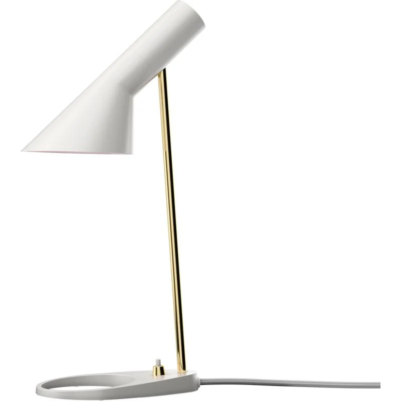 AJ Mini Anniversary - Bordlampe Louis Poulsen - (Mat Hvid / Lys Rosa, Messingstamme)