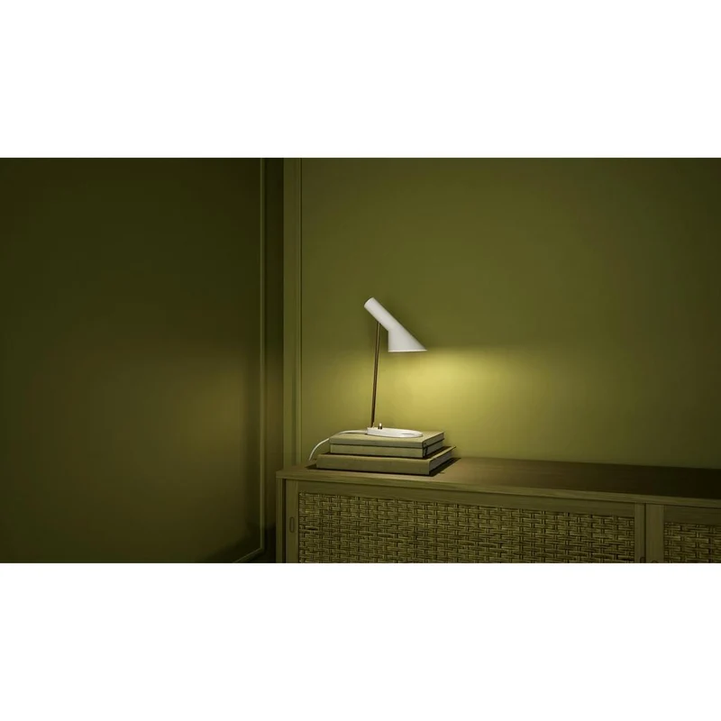 AJ Mini Anniversary - Bordlampe Louis Poulsen - (Mat Hvid / Lys Rosa, Messingstamme)