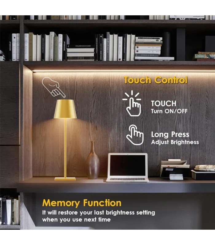 LED bordlampe Inde/ude - Gul, touch dæmpbar, CCT, IP54 udendørs - Lampeagenten
