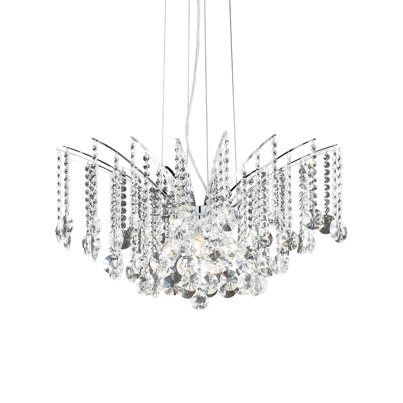 Lustre chrome cristal Salon