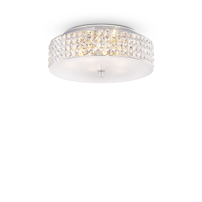Plafonnier LED diamants rond luxe Salon