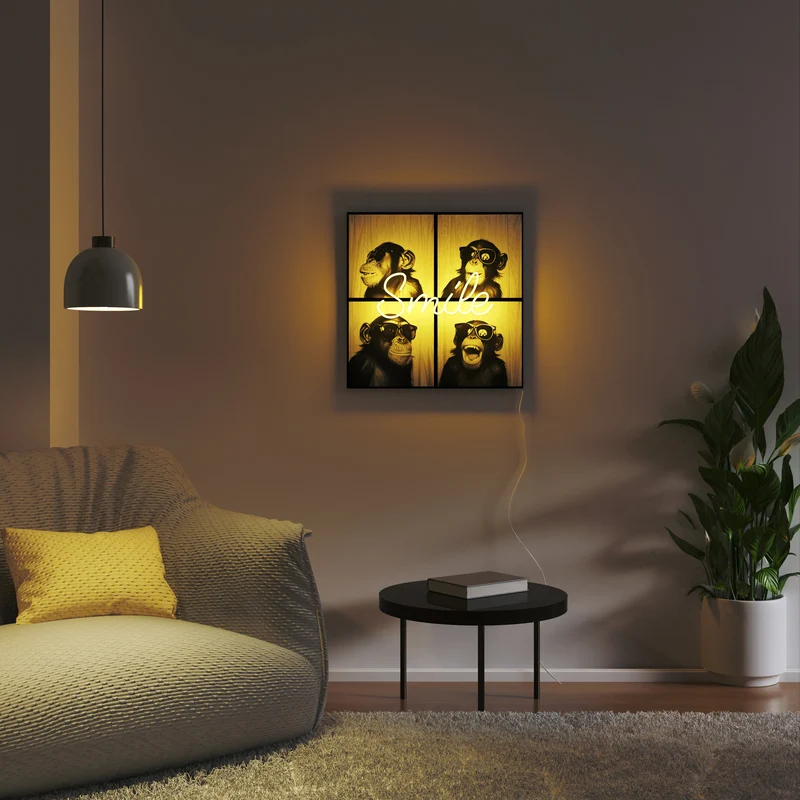 Smile by Yellowpop Wonderland, signe en néon LED