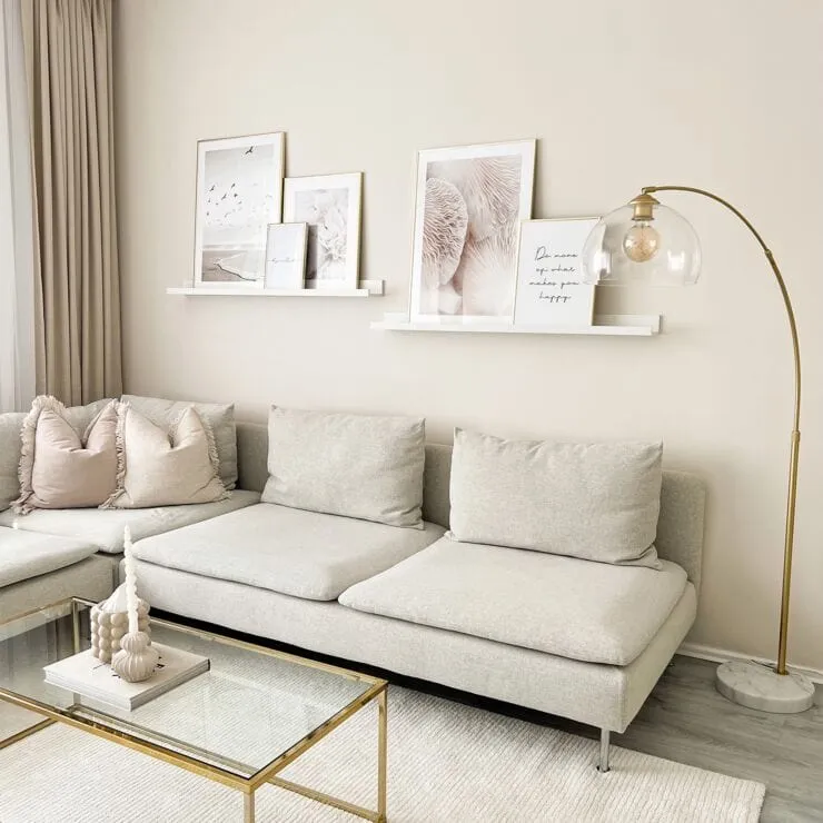 Lampadaire arc en laiton avec verre clair