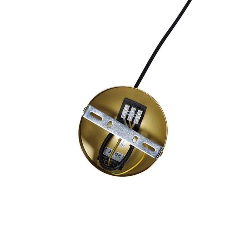 Suspension lustre intelligente or et noir 50 cm