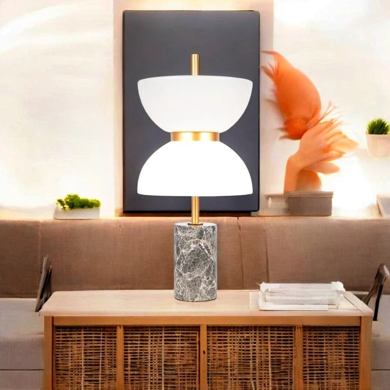 Lampe Chevet Pierre Marbre Chambre