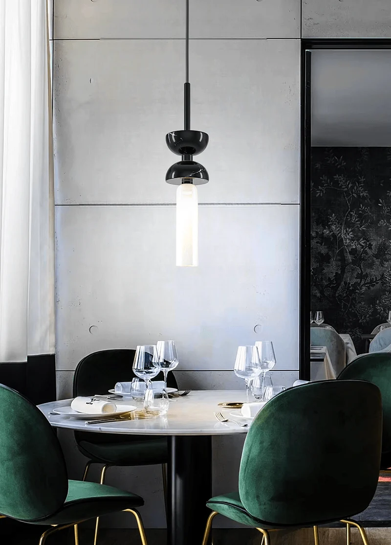 Luminaire suspension marbre gris Chambre
