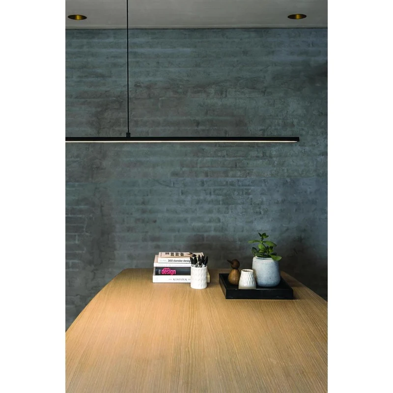 SLIM LANGBORDSPENDEL L150 SORT LED