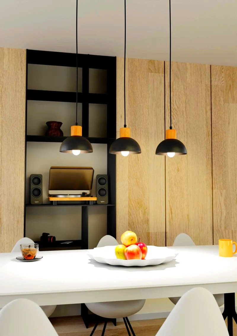 Suspension Noire Scandinave Salle a Manger