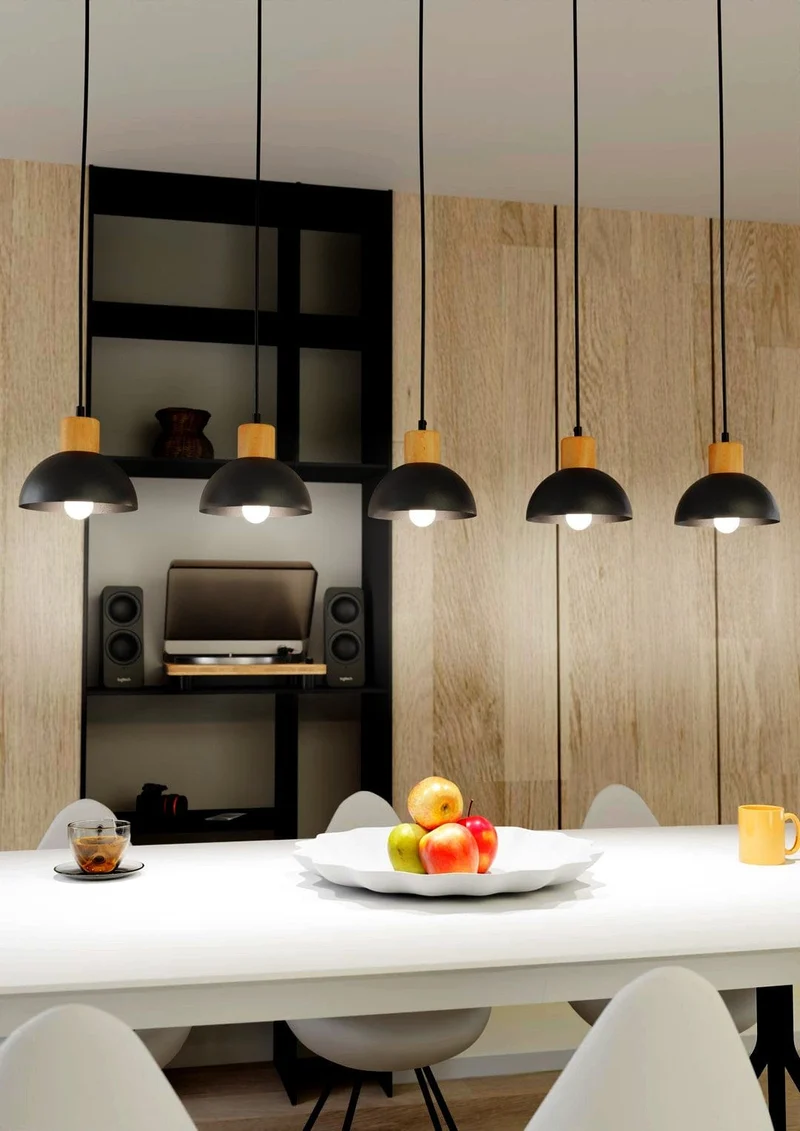 Suspension Noire Scandinave Salle a Manger