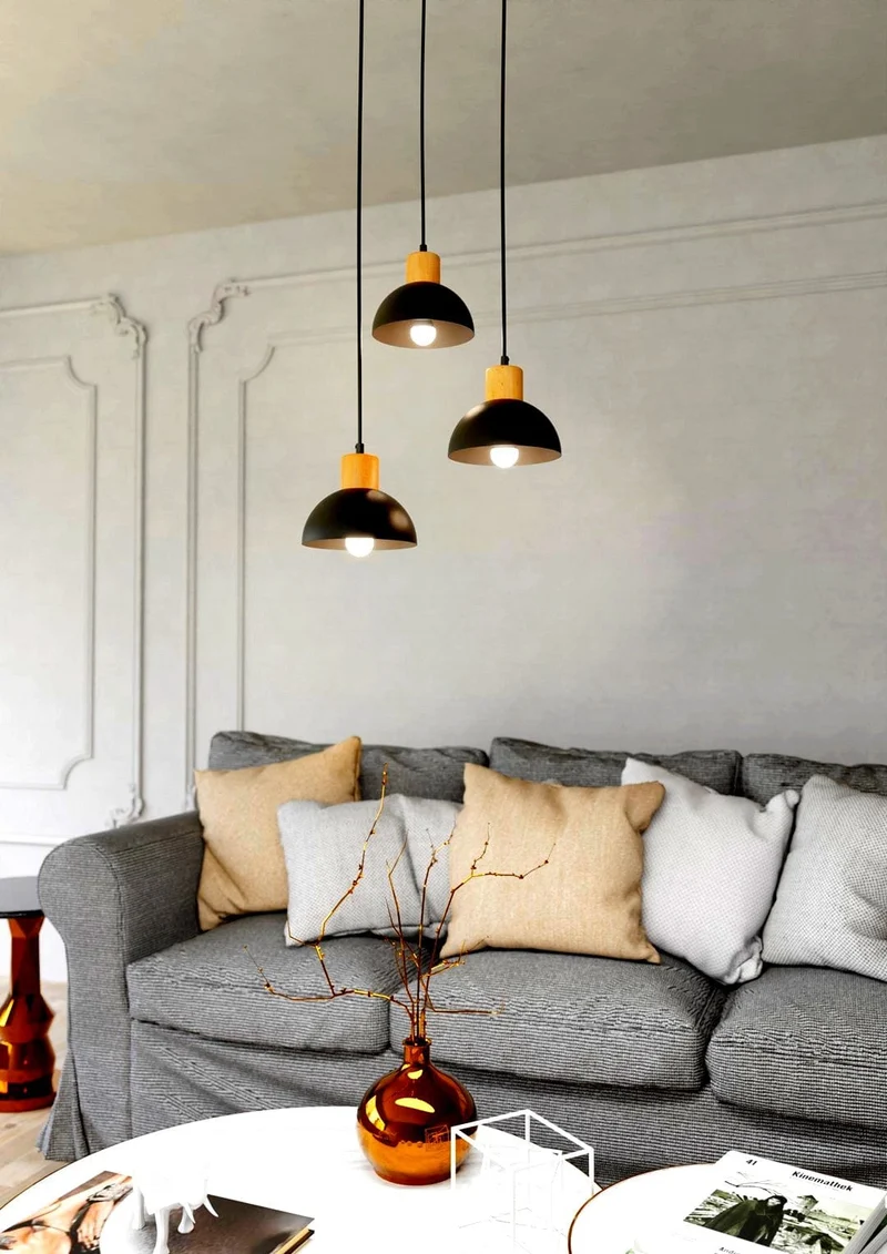 Suspension Design Naturel Noir