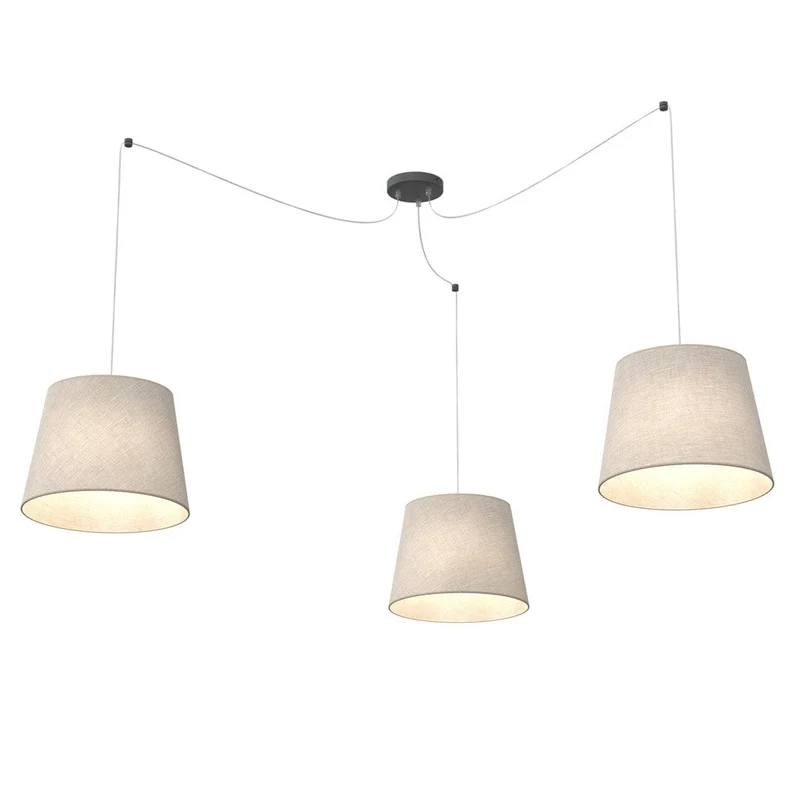 Abat jour en suspension gris pour Chambre