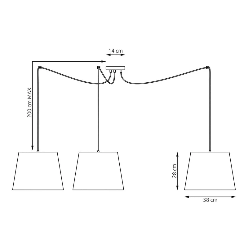 Abat jour en suspension gris pour Chambre
