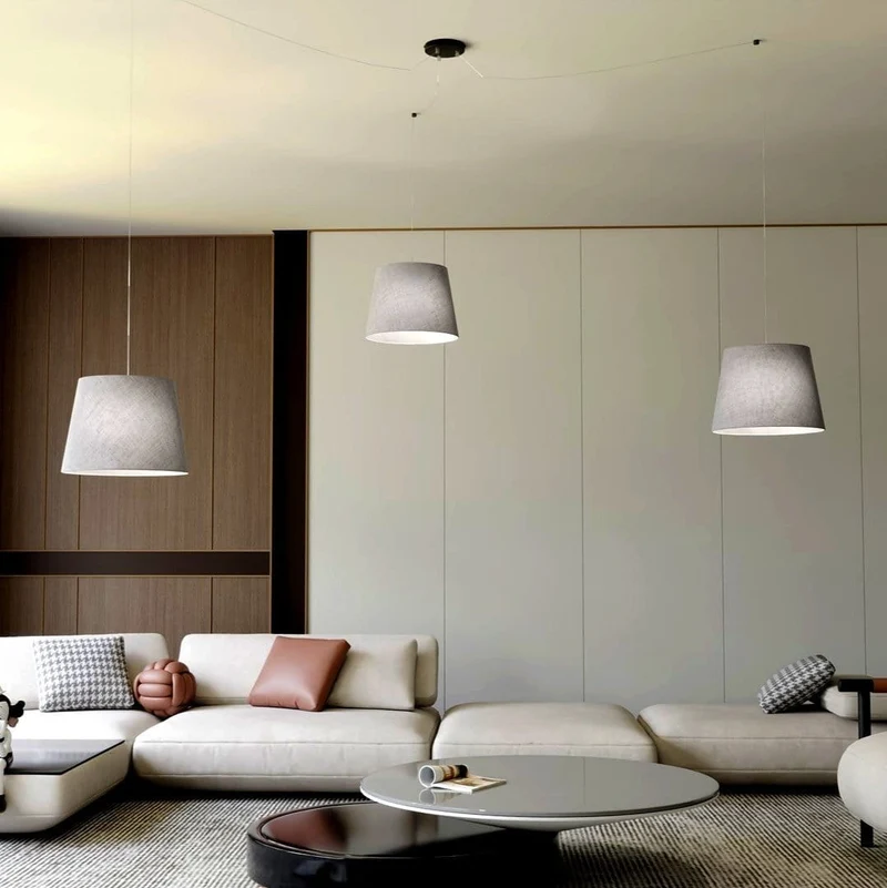 Abat jour en suspension gris pour Chambre