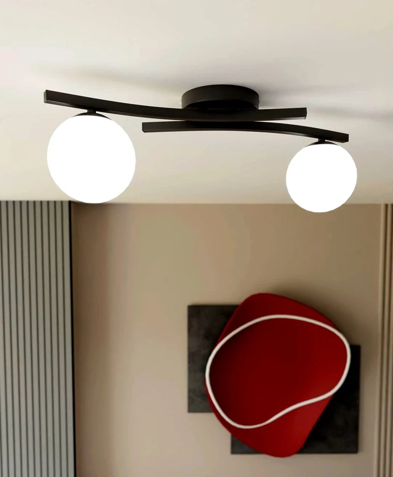 Plafonnier blanc design Salon