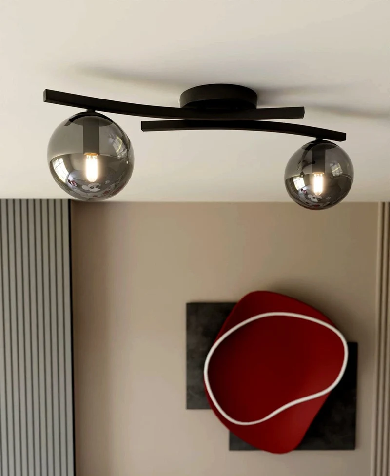 Plafonnier blanc design Salon