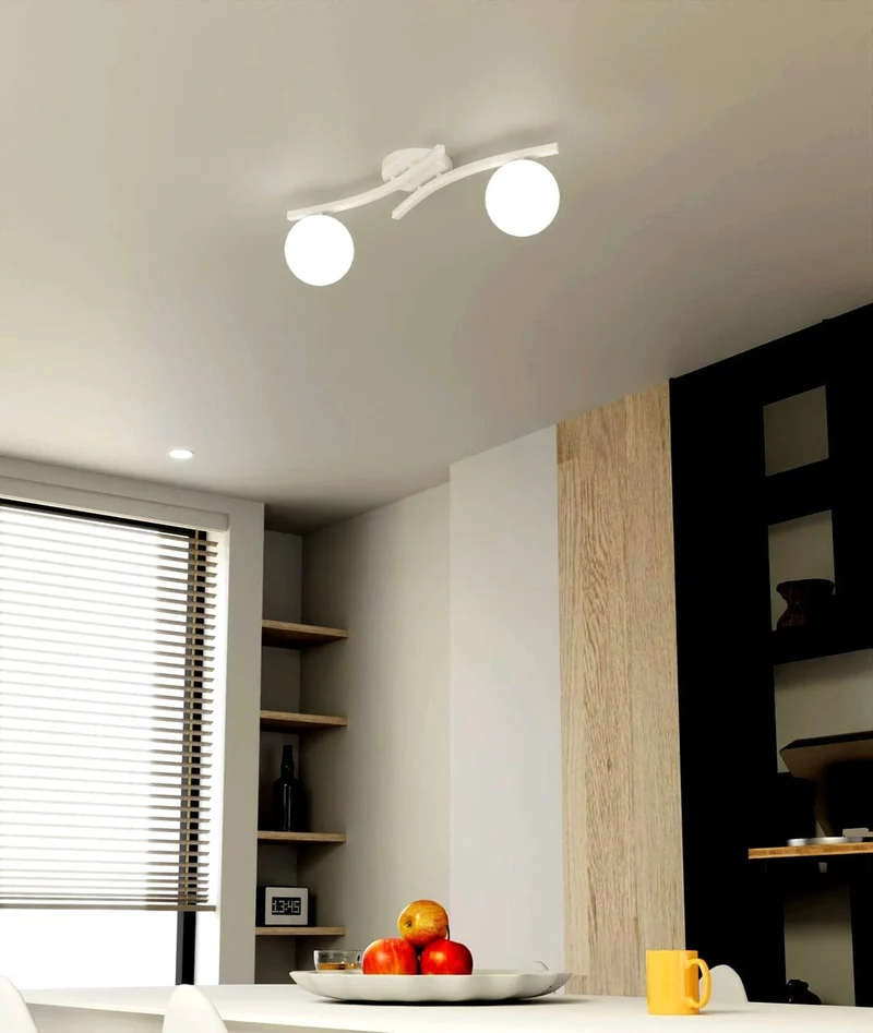 Plafonnier blanc design Salon