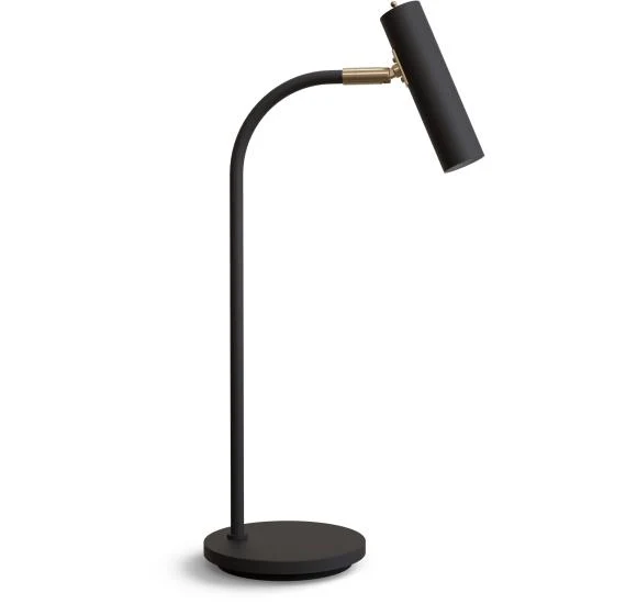 Slender - Bordlampe - Sort Struktur og Messing - Belid