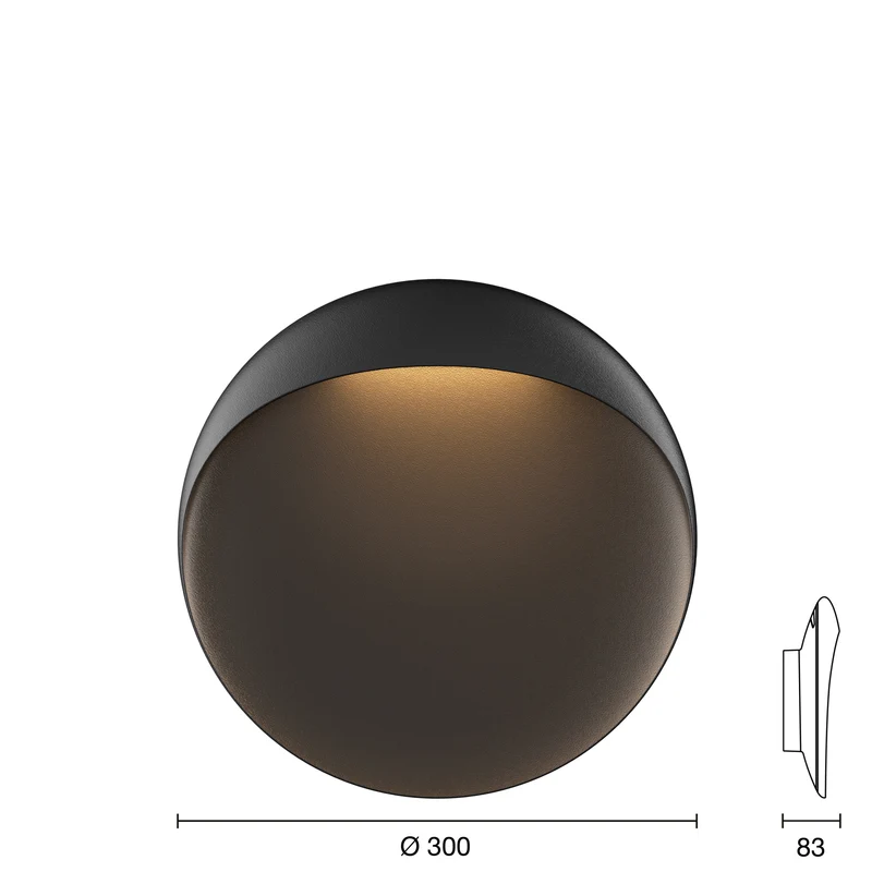 Flindt Wall Ø30 - Væglampe - BLACK - LOUIS POULSEN