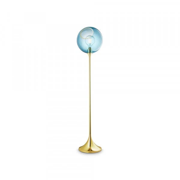 Lampadaire Boule Bleu Fumée