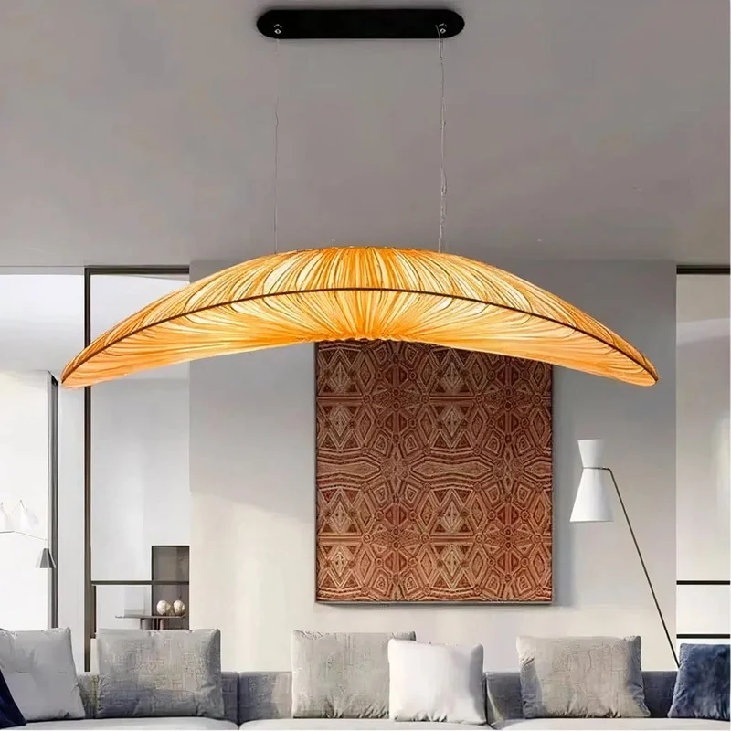 Lustre blanc en tissus et fer salon Chambre