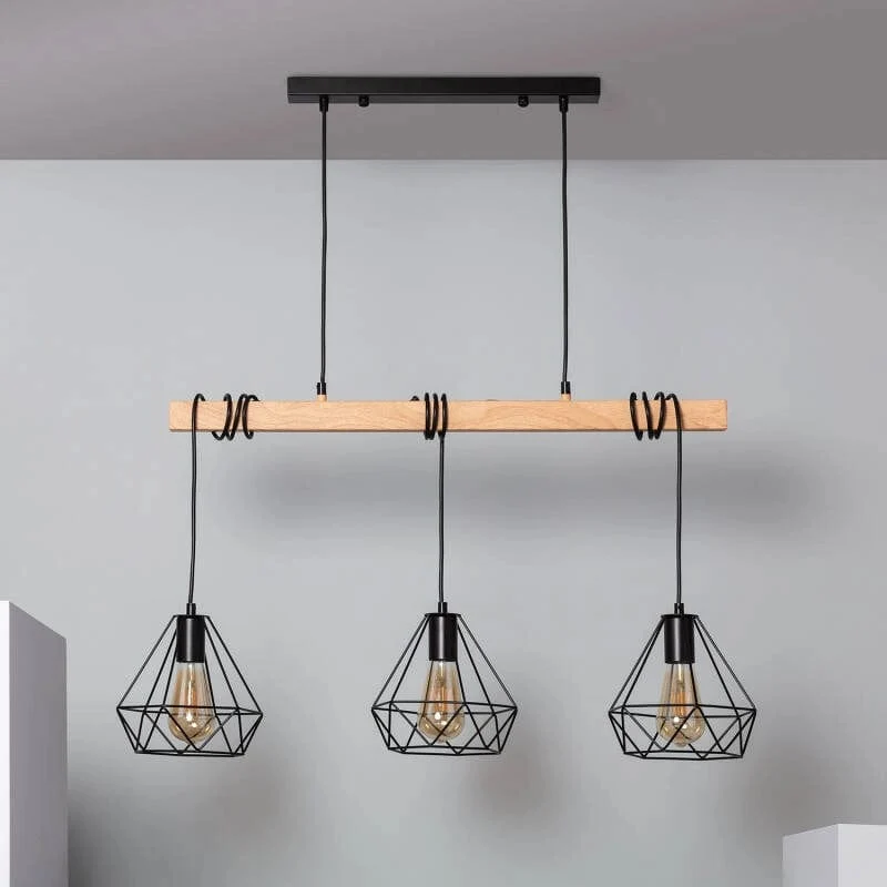 Suspension Scandinave métal noir Cuisine