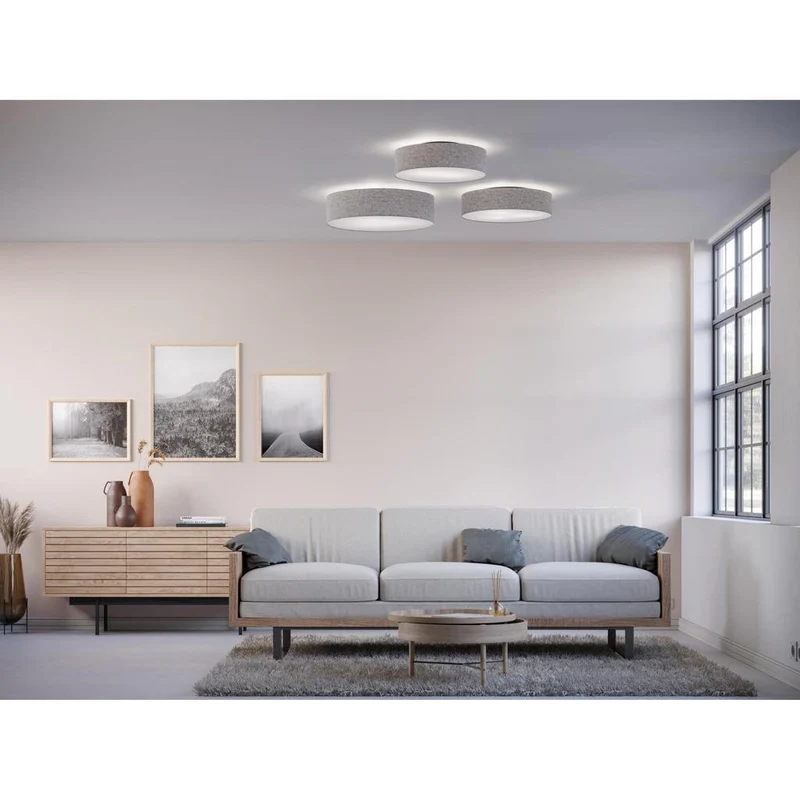 Soft Plafond Ø60 - Loftlampe - Grå Uld