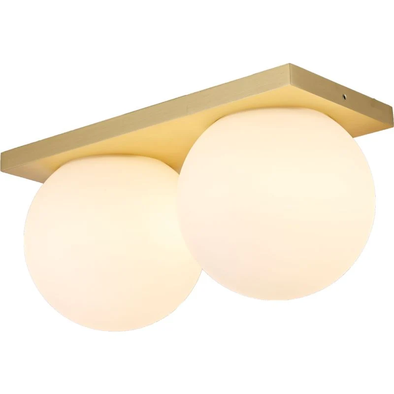 Palla Dobbelt Loftslampe C2135 - Messing, Dim-to-Warm LED-glæde