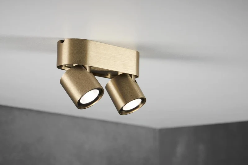 Aura C2 Loftlampe - Light-Point (Messing, 2×7 W LED, Kelvin-Switch)
