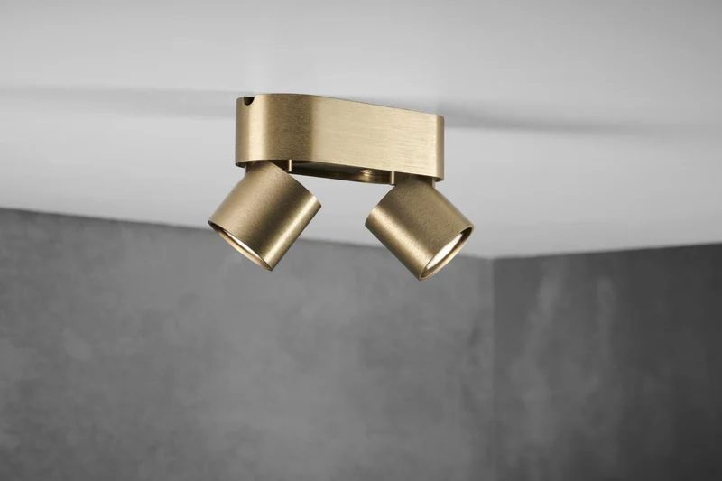 Aura C2 Loftlampe - Light-Point (Messing, 2×7 W LED, Kelvin-Switch)