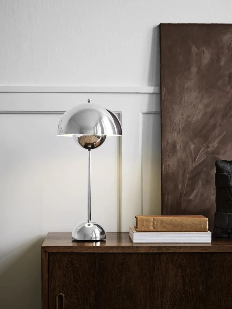 FLOWERPOT VP3 - BORDLAMPE - KROM PLATED