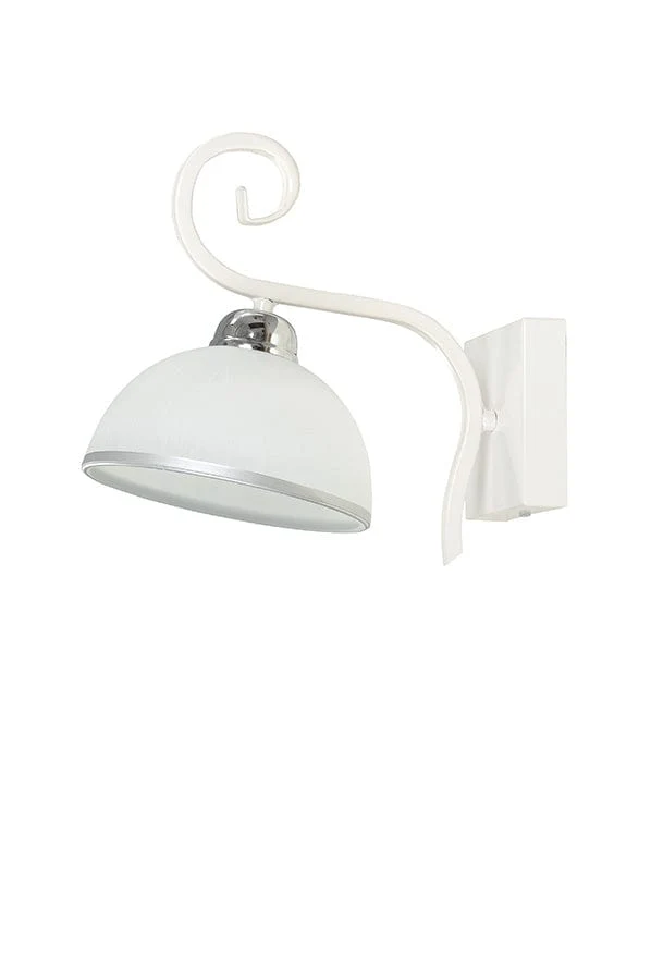 Ancienne Applique Murale Blanche Forme Cloche