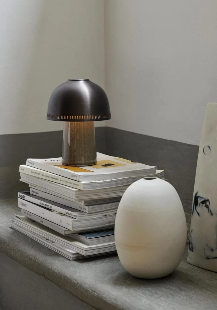 RAKU SH8 - PORTABLE BORDLAMPE - GRÅ OG BRONZE