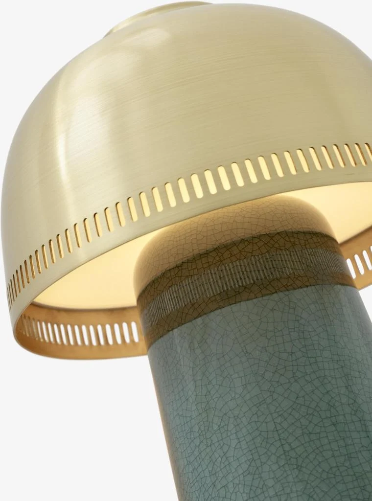 RAKU SH8 - PORTABLE BORDLAMPE - BLÅGRØN OG MESSING