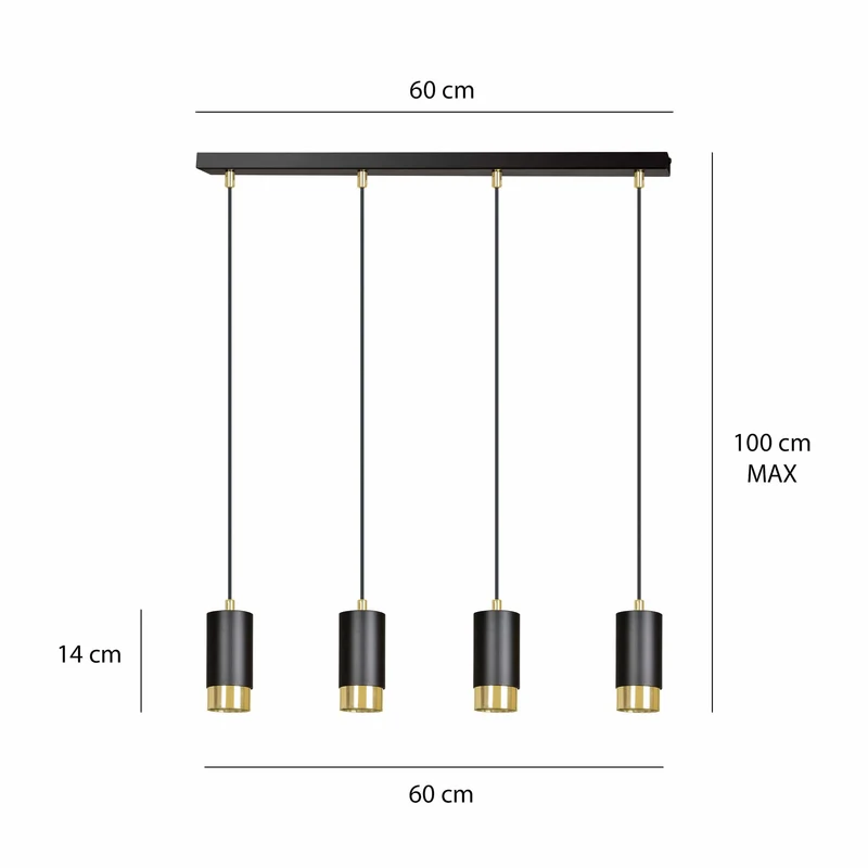 Fumiko 4 Bl/Gold