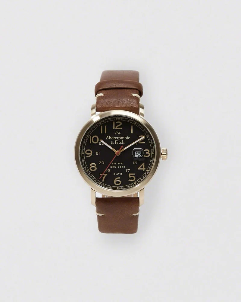 Leather-Strap Watch