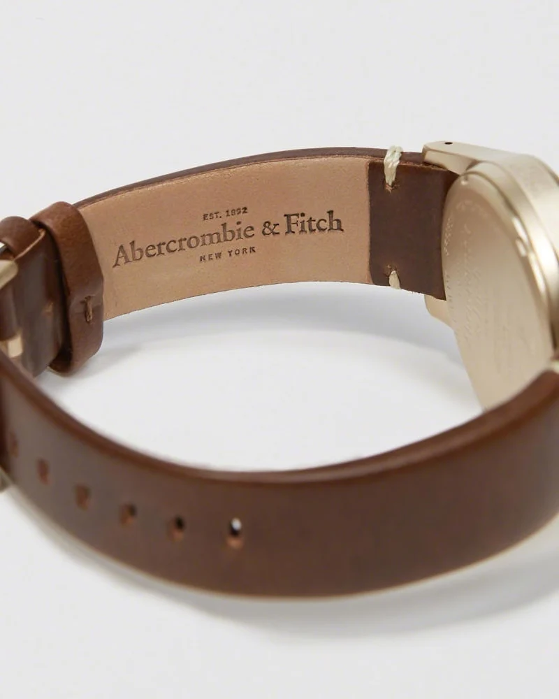 Leather-Strap Watch
