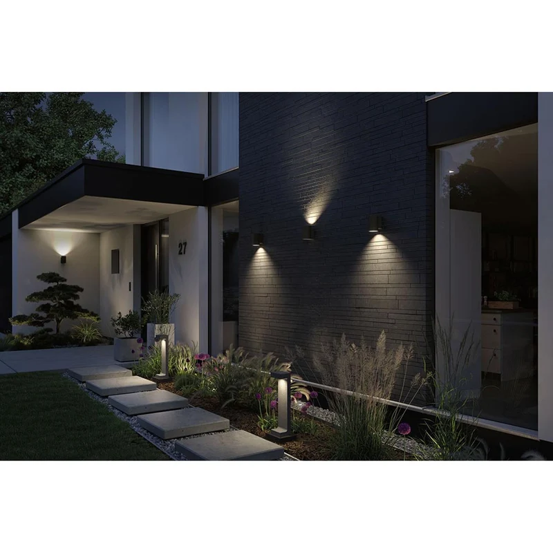 LED Beton Pollerleuchte Concrea Dunkler Sandstein IP65