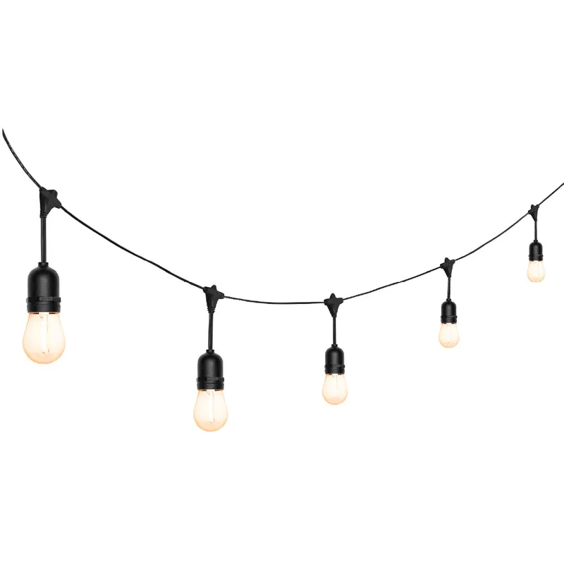LEDVANCE 24-ft Solar LED String Lights with Remote Control / Solar Panel, S14 Shatterproof Bulbs, Water / Damp Rated, Batteries / Accessories Included