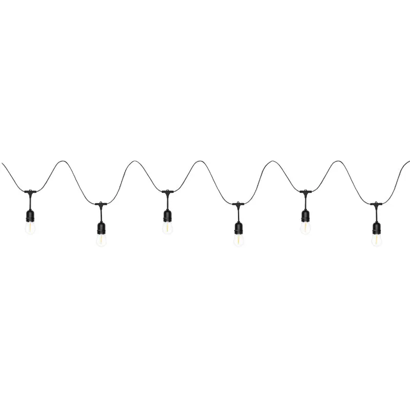 LEDVANCE 24-ft Solar LED String Lights with Remote Control / Solar Panel, S14 Shatterproof Bulbs, Water / Damp Rated, Batteries / Accessories Included
