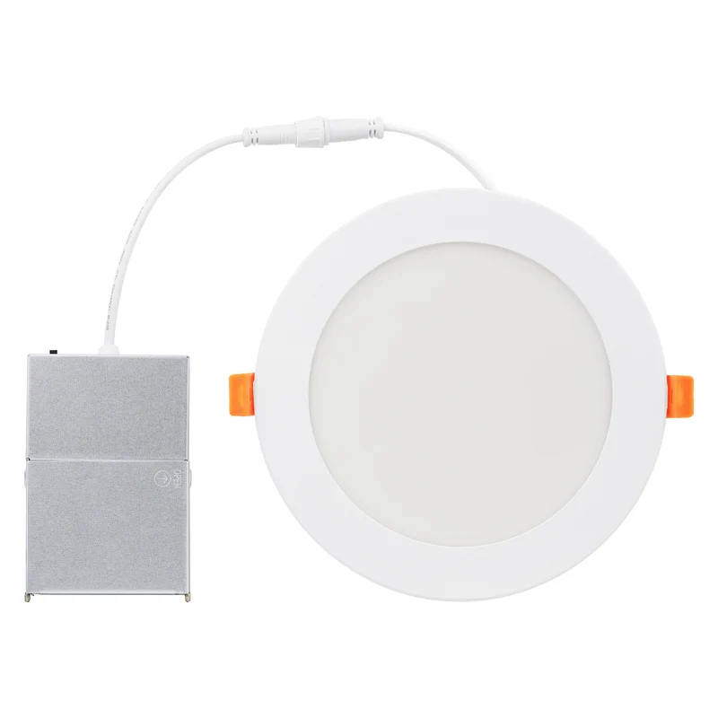 SYLVANIA 6" Slim Microdisk Downlight, 12W, 5 CCT Select (2700K - 5000K), 1000 Lms, 90 CRI, Dimmable, Wet-Rated, White - 6 PK