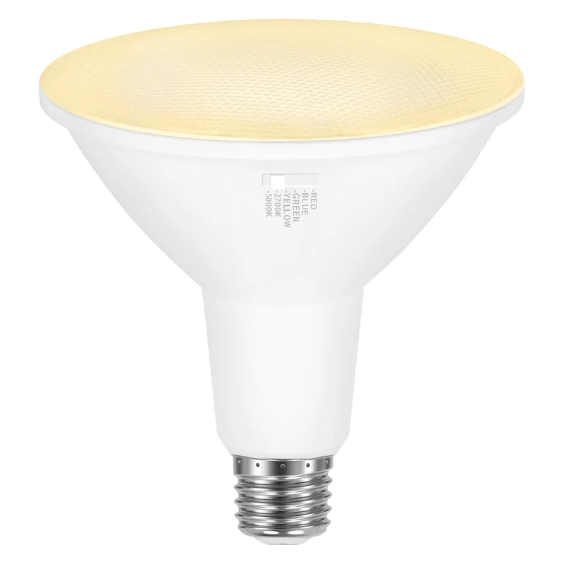SYLVANIA 5 Color LED Light Bulb, Red / Blue / Green / Yellow / White, RGBW, 9W, PAR38, E26 Medium Base, 2700K/5000K