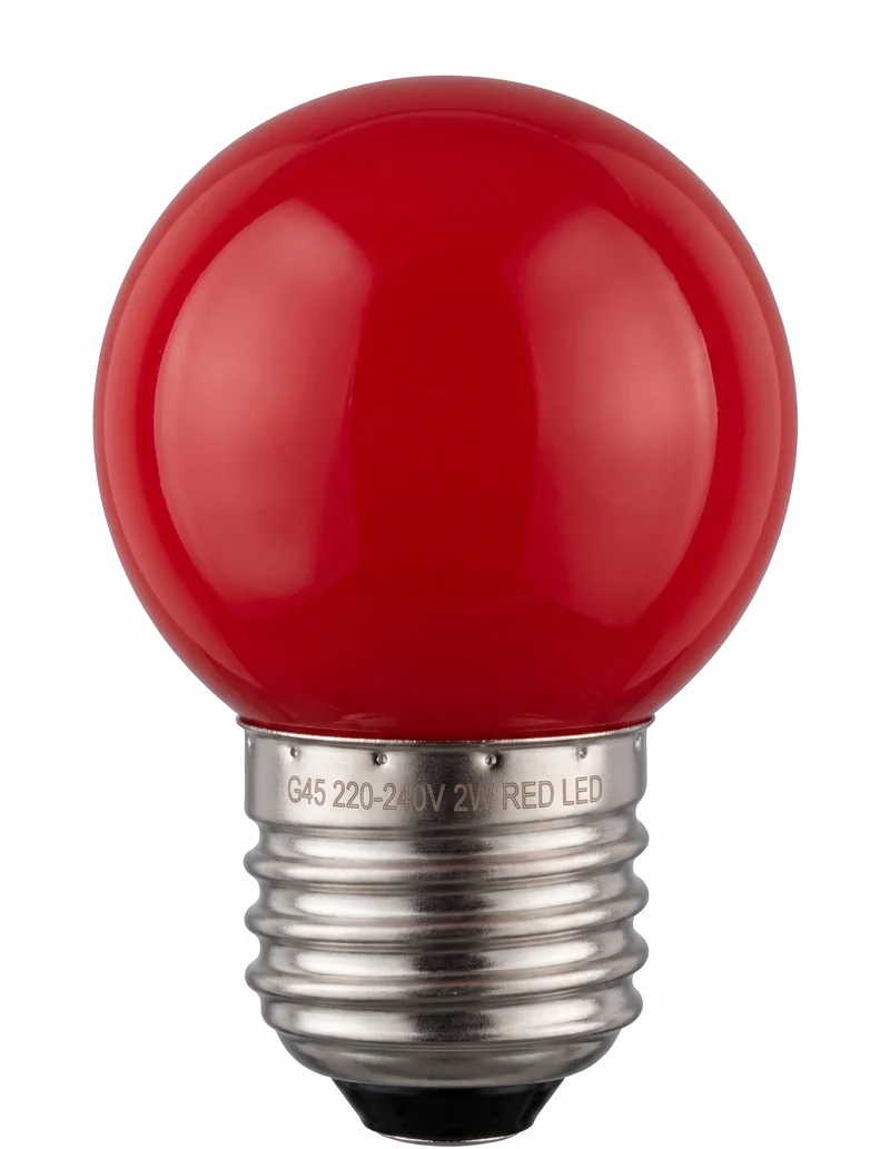 Ampoule LED E27 Sphérique 1.5W Couleur – Rouge, Jaune, Vert ou Bleu