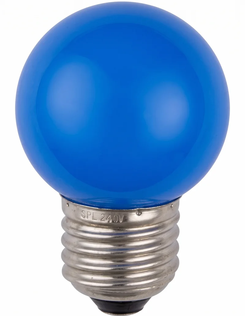 Ampoule LED E27 Sphérique 1.5W Couleur – Rouge, Jaune, Vert ou Bleu