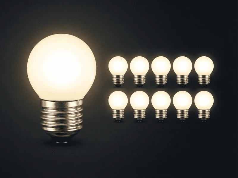 Lot de 10 Ampoules Incandescentes E27 Sphériques 2700K